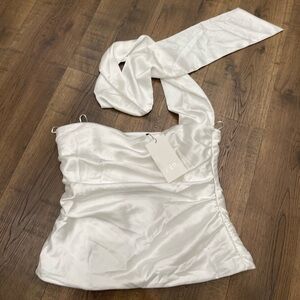 Zara White Satin Garment